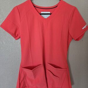 Skechers XS Neon Orange Scrub Top